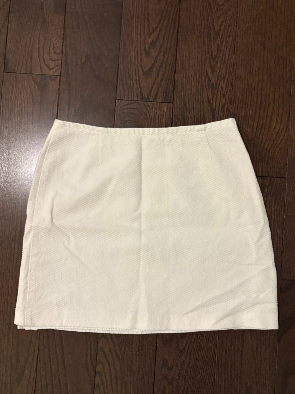 Textured White Skirt